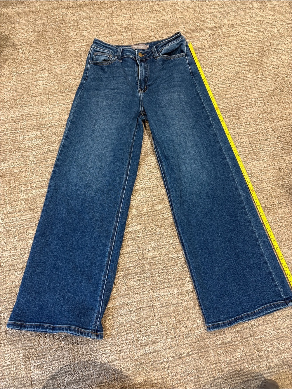 Just USA Wide-Leg Jeans in Dark Blue Wash